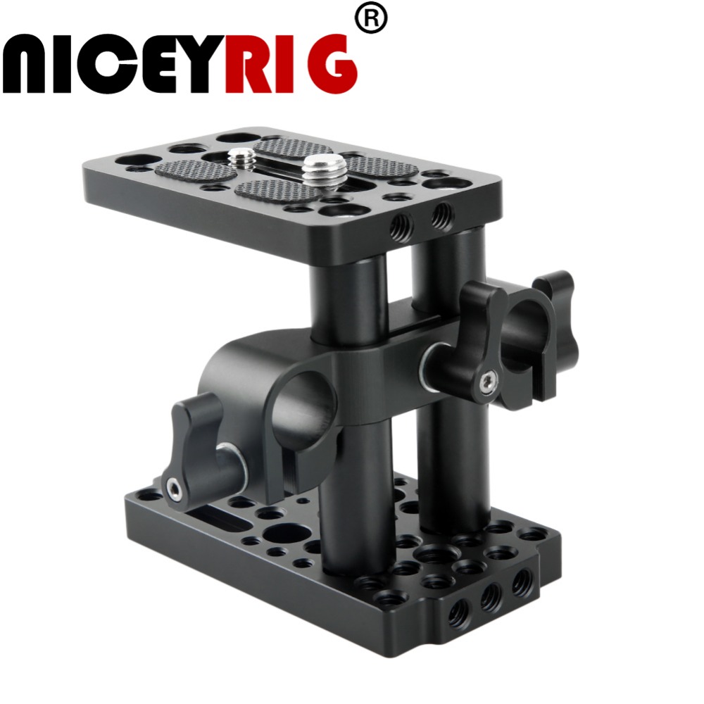 Camera Cage Baseplate - NICEYRIG Riser Quick Release Plate with
