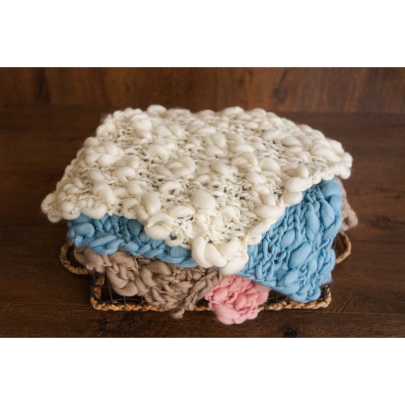 Chunky Knit Merino Baby Blanke - огляд і ціна Photography Newborn