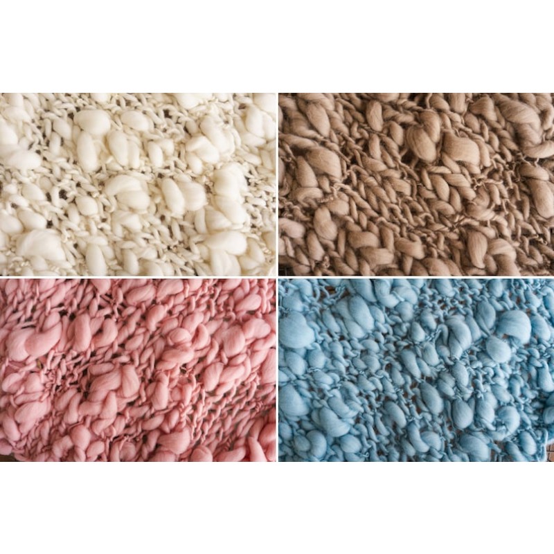 Chunky Knit Merino Baby Blanke - огляд і ціна Photography Newborn