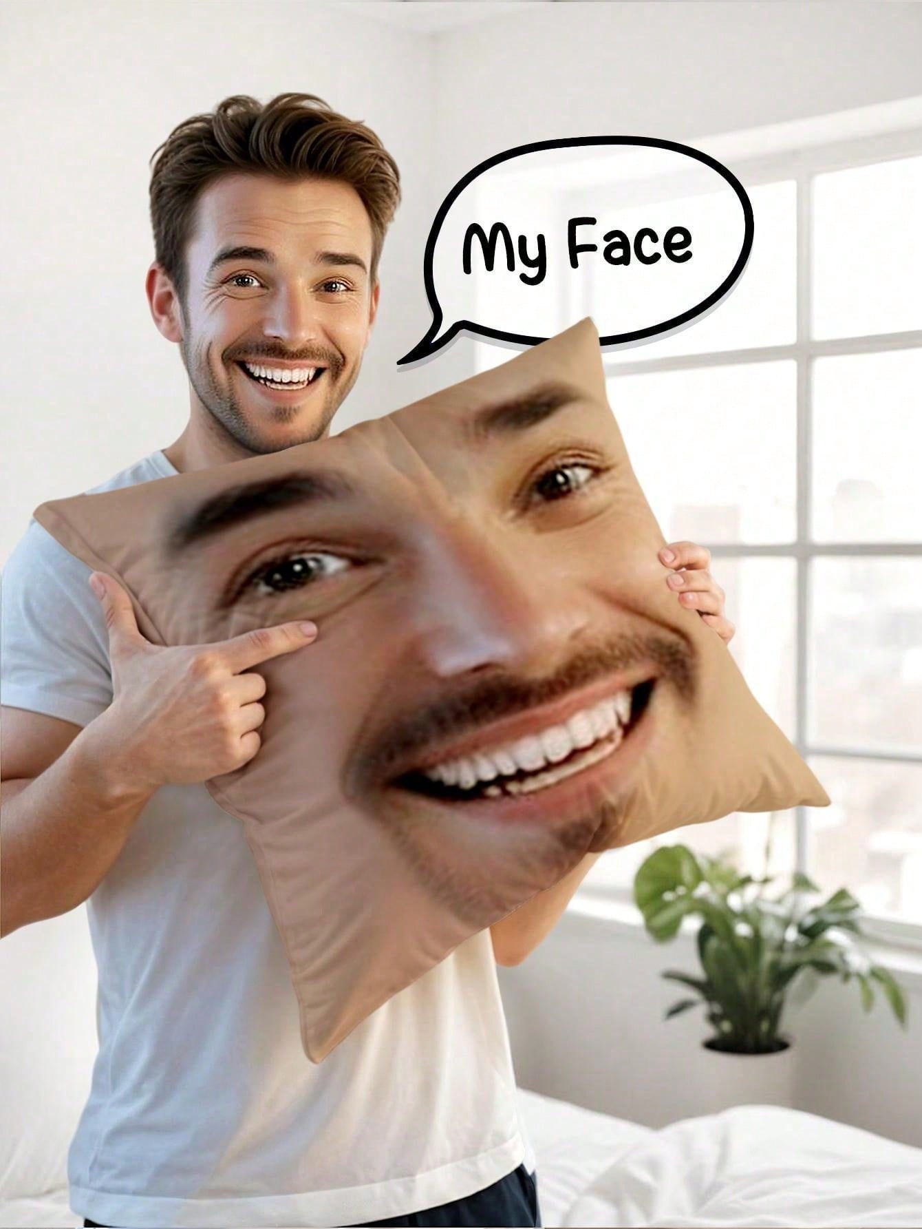1pc Custom Face Square Pillow  - огляд і ціна Photography Ideas