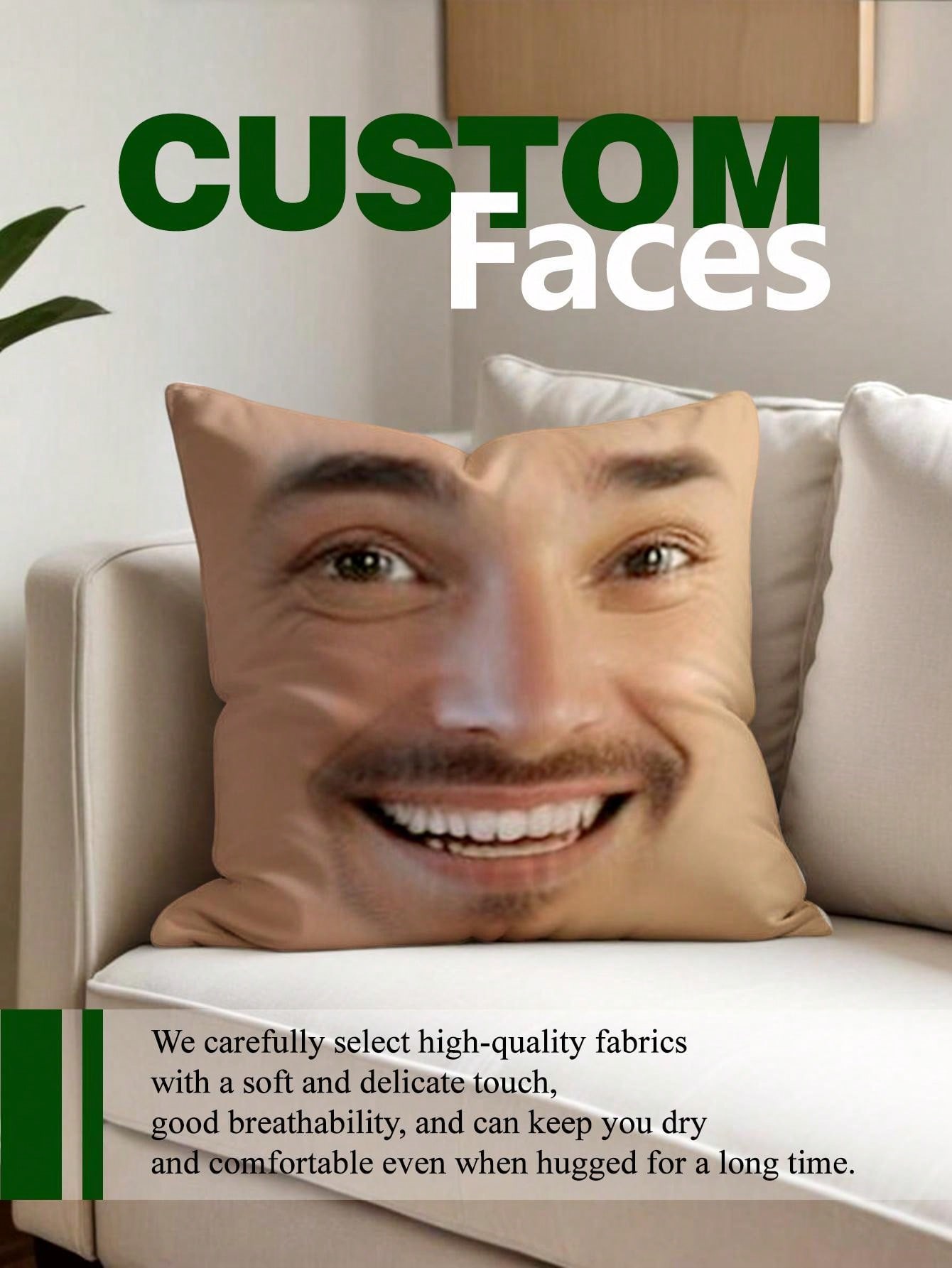 1pc Custom Face Square Pillow  - огляд і ціна Photography Ideas