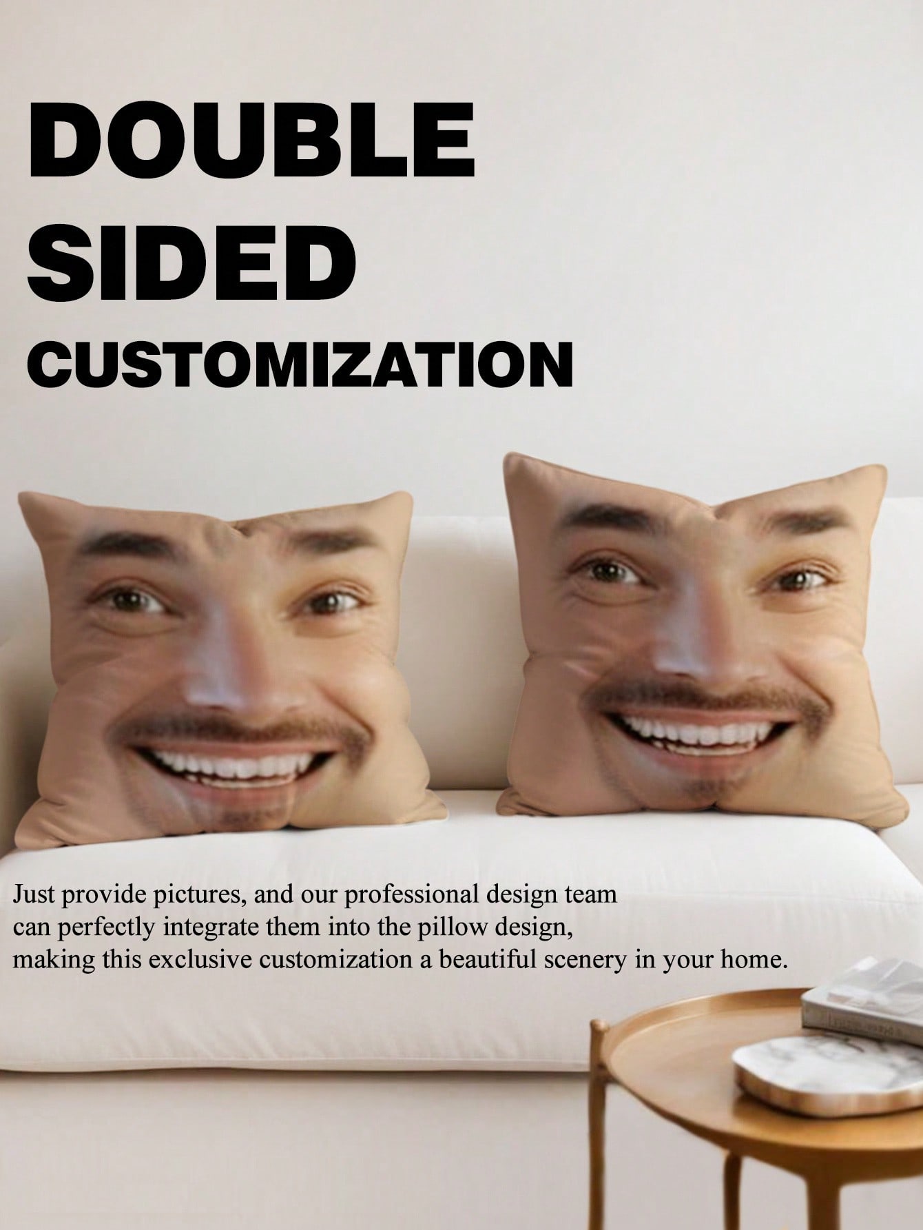 1pc Custom Face Square Pillow  - огляд і ціна Photography Ideas