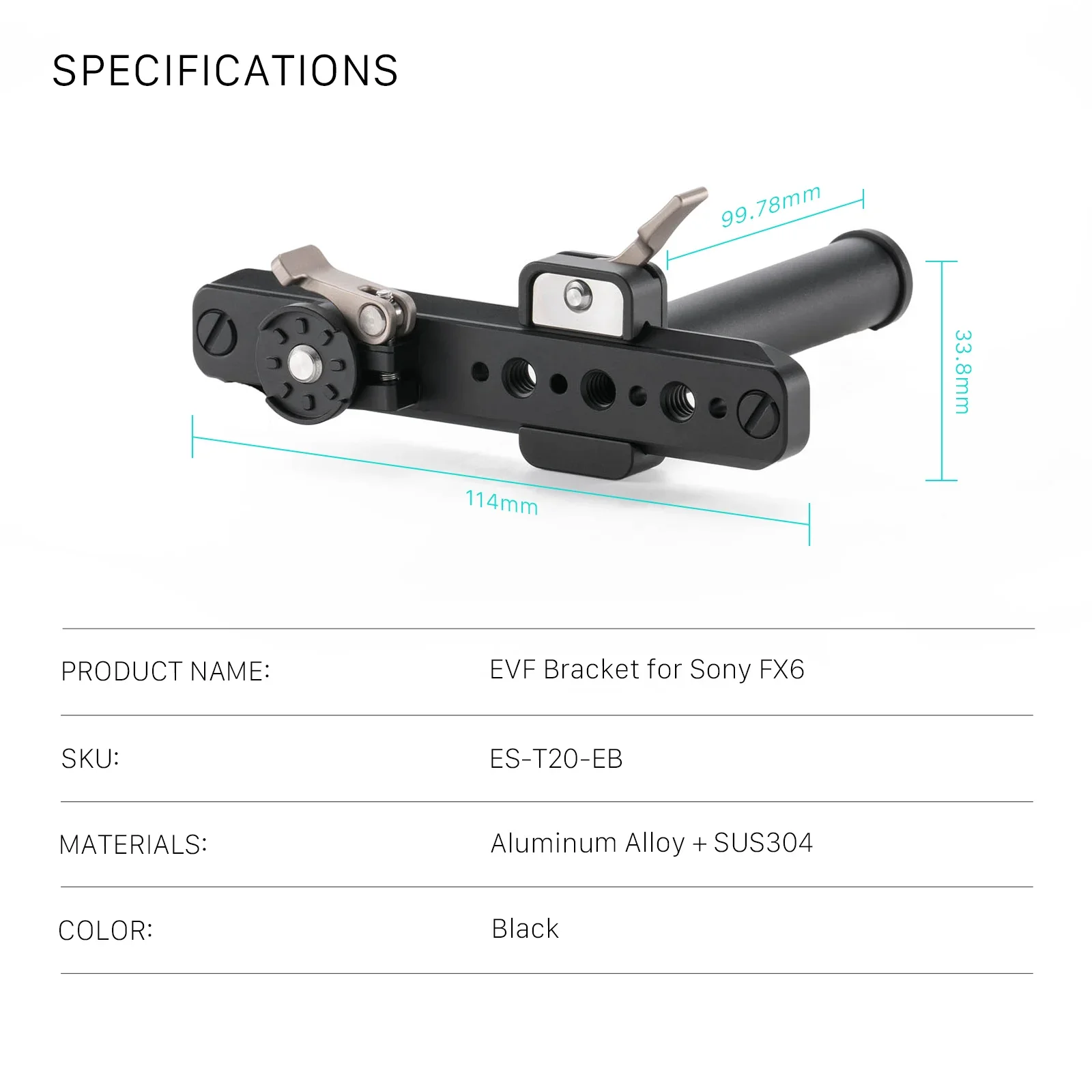 TILTA ES-T20-EB EVF Bracket fo - огляд і ціна Camera Cage Baseplate