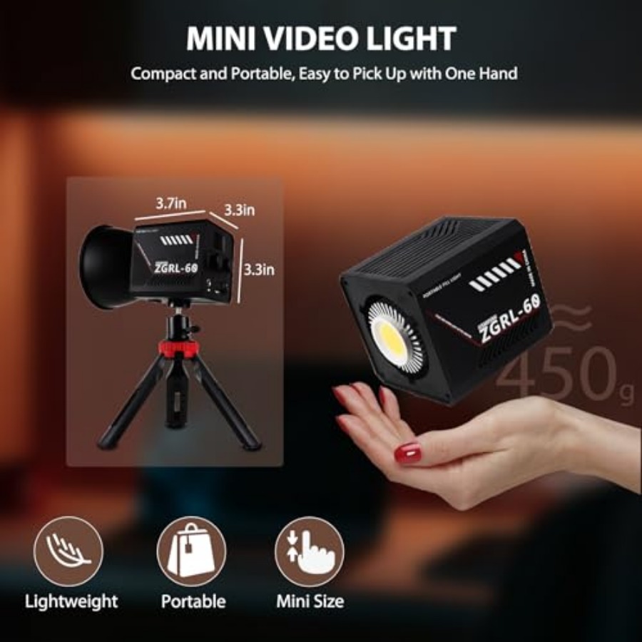 60W COB LED Video Light Handhe - огляд і ціна Photography Videos Free
