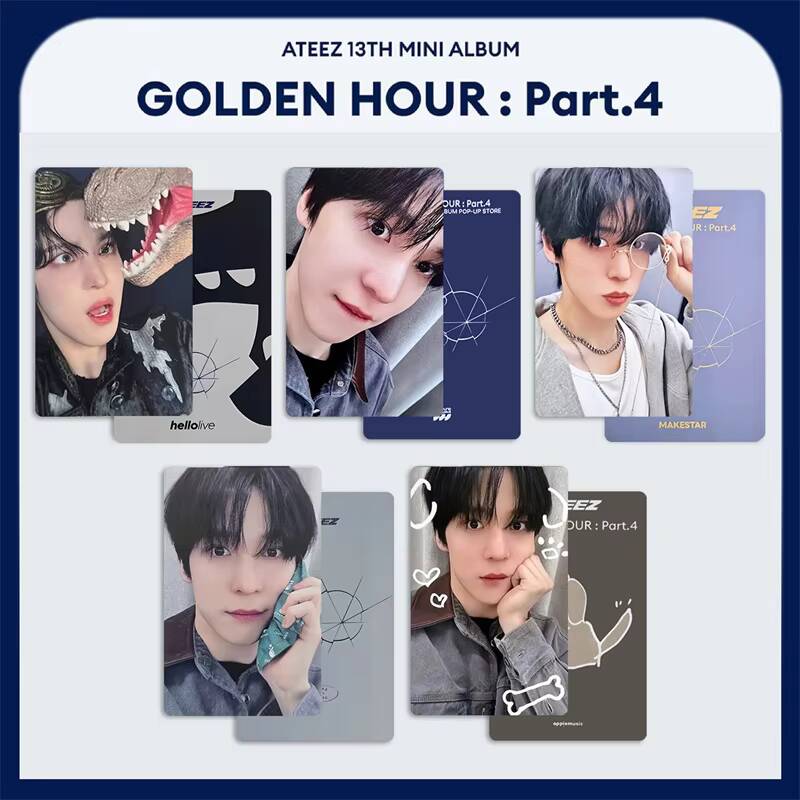 Kpop ATEEZ 5pcs/set GOLDEN HOU - огляд і ціна Photography News