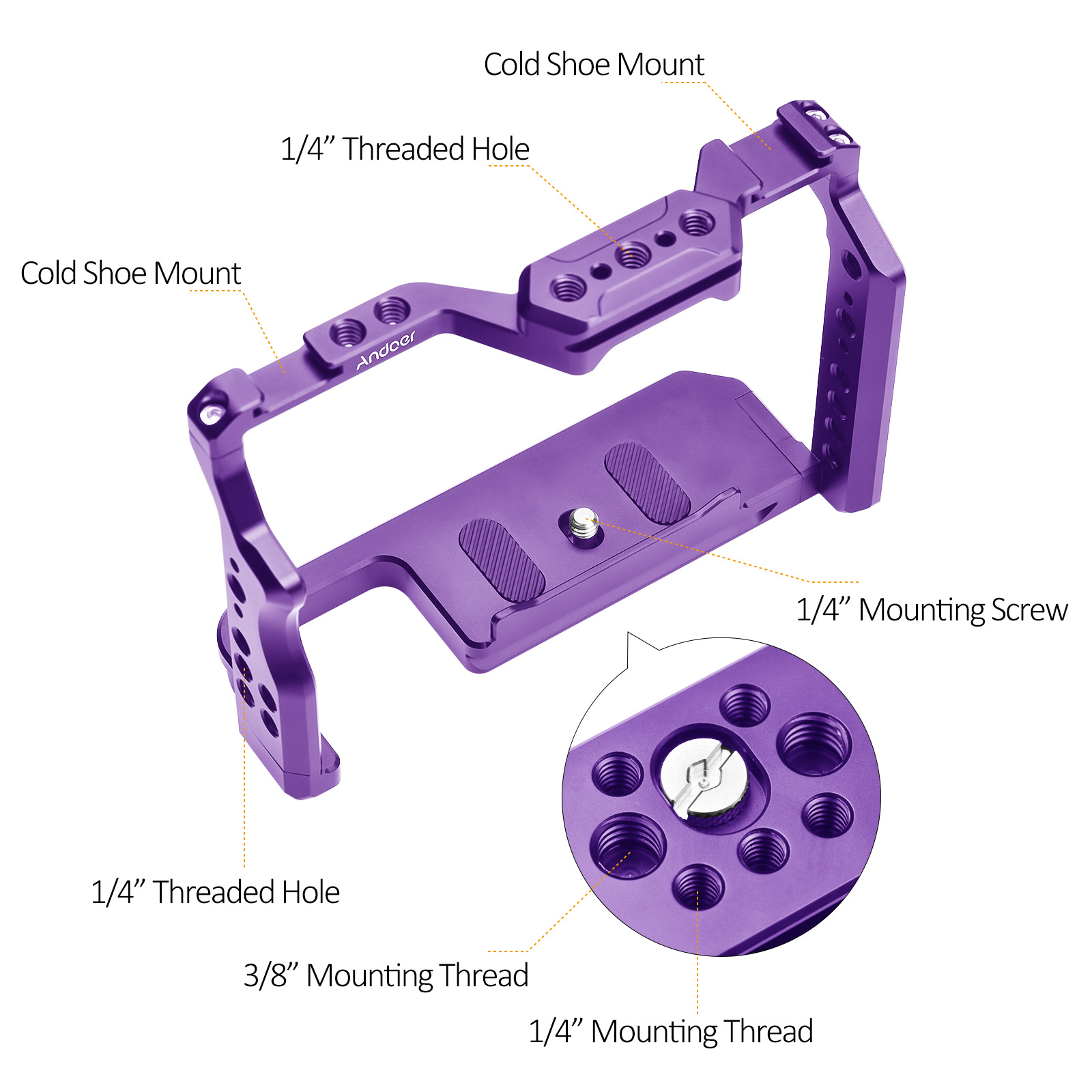 Andoer Camera Cage Aluminum Al - огляд і ціна Camera Cage Baseplate