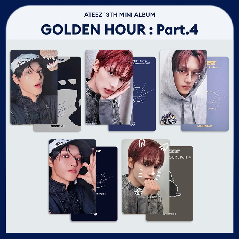 ATEEZ 5pcs/set GOLDEN HOUR 4 N - огляд і ціна Photography News